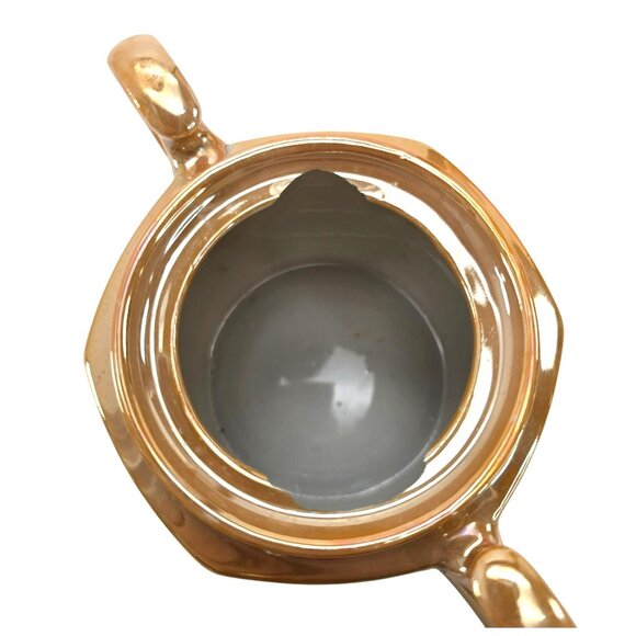 Vintage Japanese Lusterware Tea Set With Floral & Laurel Leaf Farm Scene JE111 - Picture 11 of 13